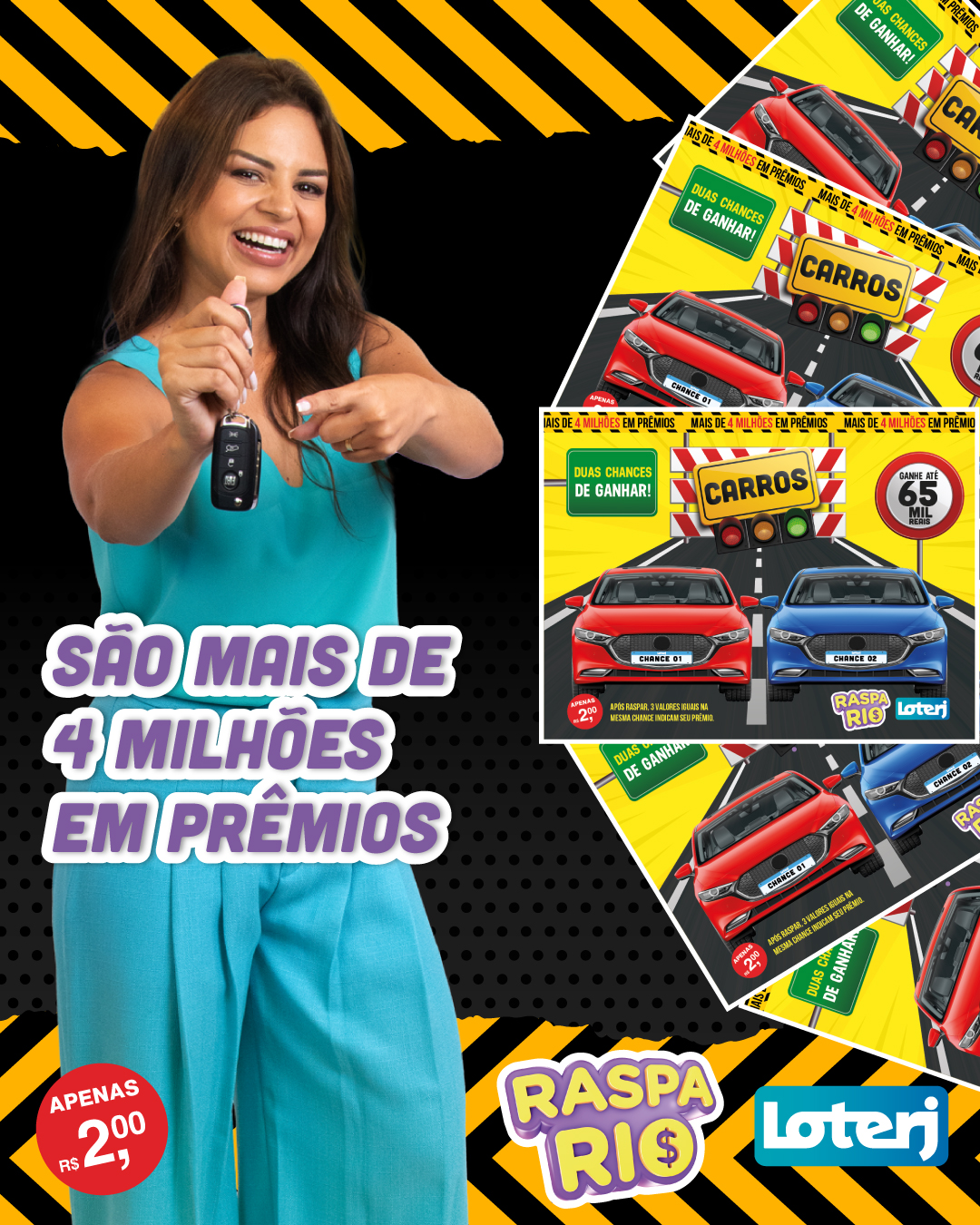 Raspa Rio Carros com 4 milhões em prêmios