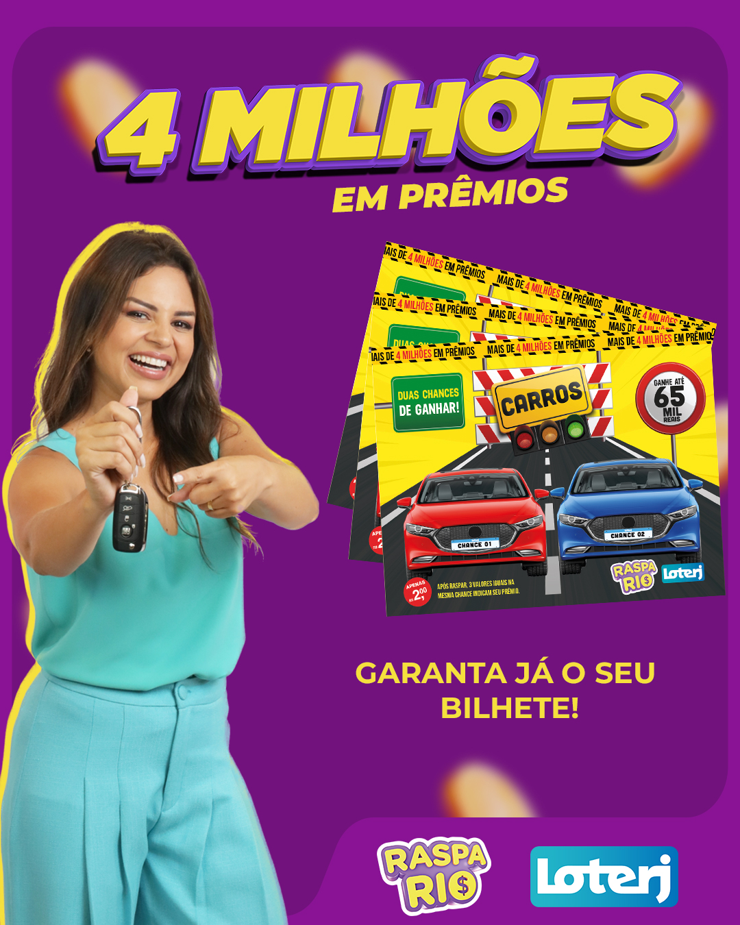 Raspa Rio Carros com 4 milhões em prêmios