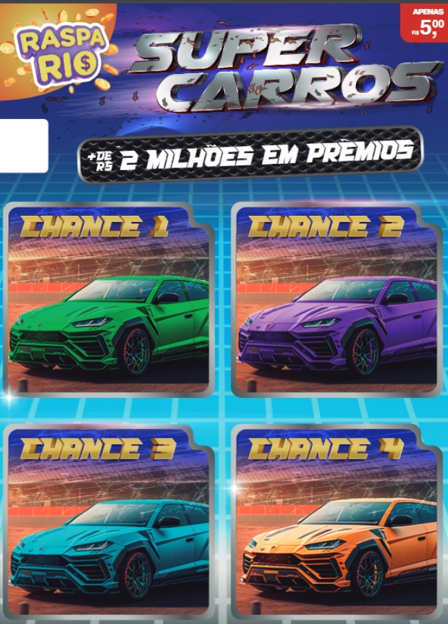 LOTERJ lança Super Carros com premiação de até R$ 150 mil