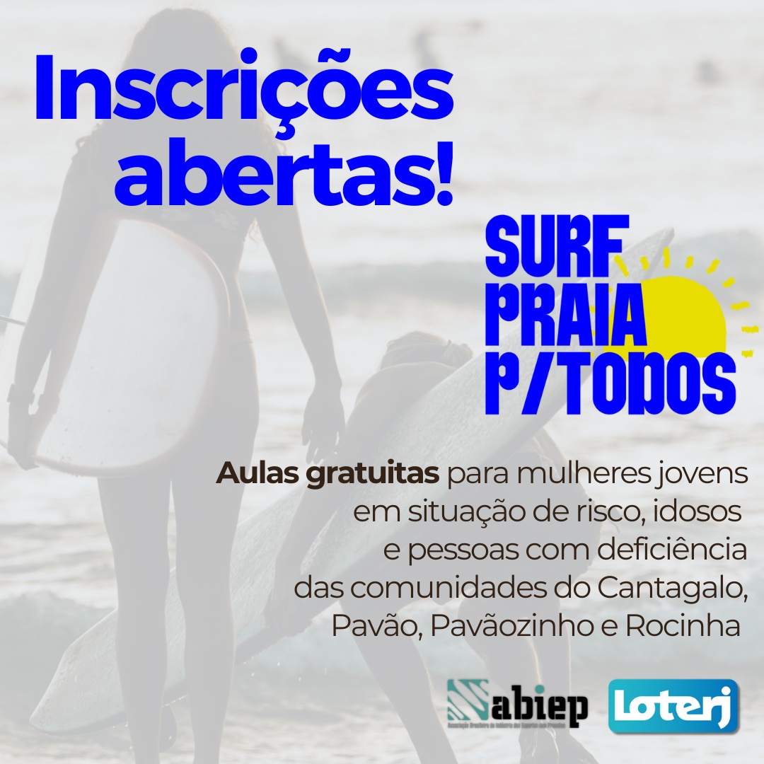 Projeto social com apoio da Loterj segue com inscrições abertas para aulas gratuitas de surf 