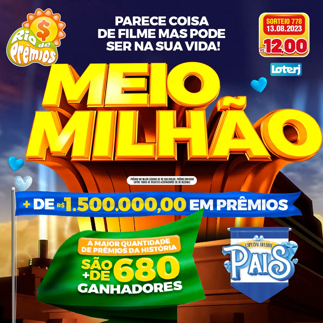Dia dos Pais terá o maior número de ganhadores na história do Rio de Prêmios