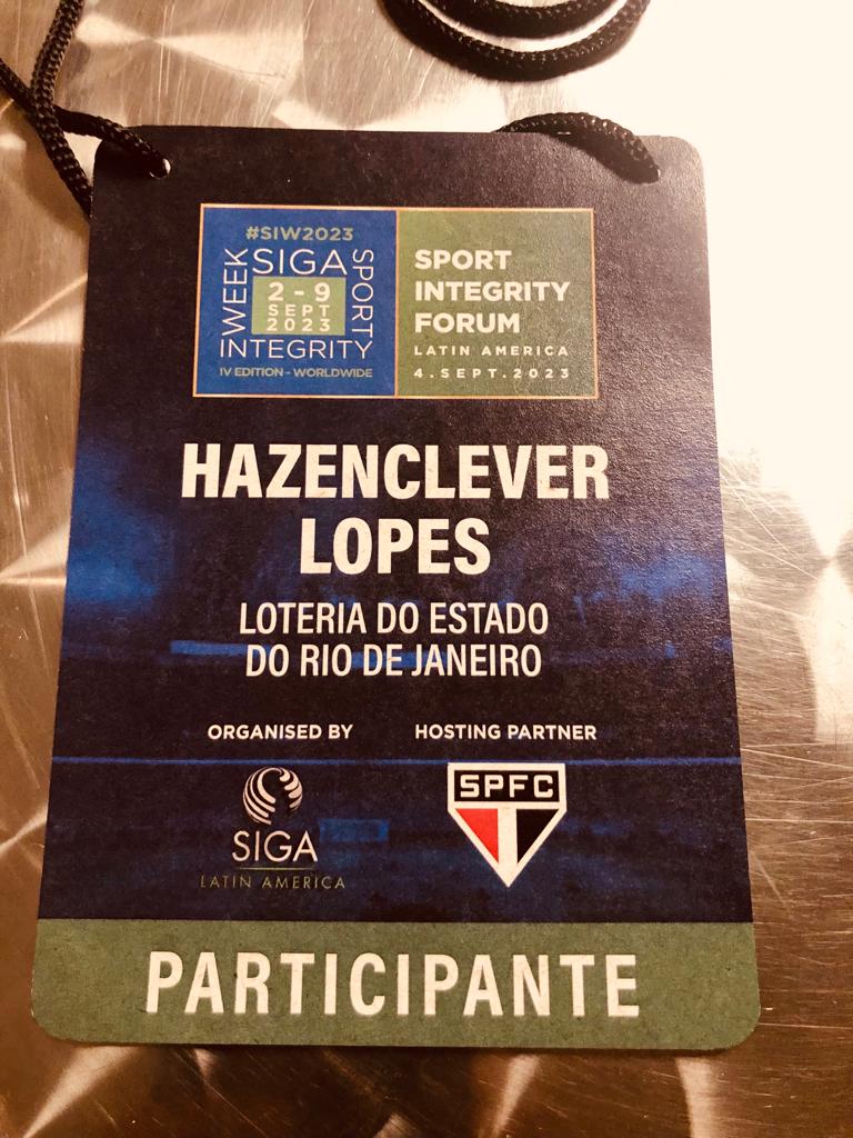 Presidente da Loterj participa da Sport Integrity Forum, em São Paulo