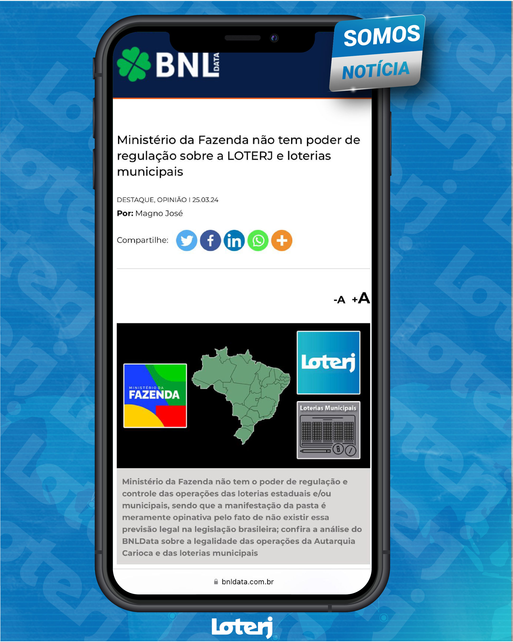 BNL Data destaca: Ministério da Fazenda não tem poder de regulação sobre a LOTERJ e loterias municipais