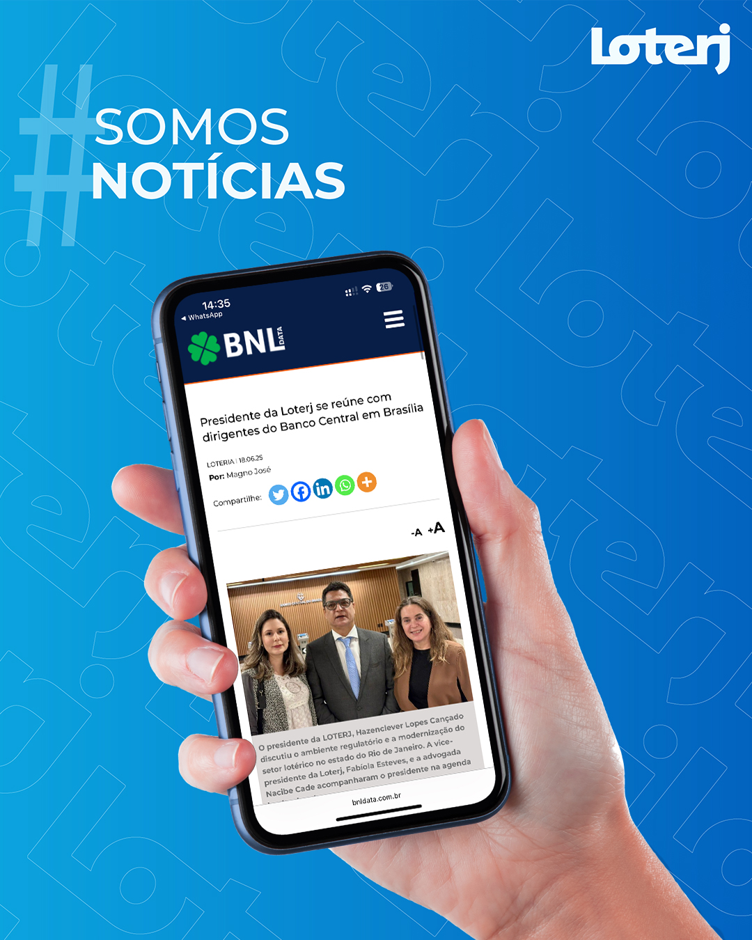 Presidente da Loterj se reúne com dirigentes do Banco Central